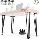 VEVOR Hairpin Table Legs 28" Black Set of 4 Desk Legs 880lbs Load Capacity (Each 220lbs) Hairpin Desk Legs 3 Rods for Bench Desk Dining End Table Chairs Carbon Steel DIY Heavy Duty Furniture Legs