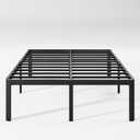 Hunlostten 16" Full Size Bed Frame No Box Spring Needed, Heavy Duty Metal Platform Bed Frame Full with Round Corners, Easy Assembly, Noise Free, Black