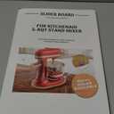 Mixer Slider Compatible with 5.5-8 QT Kitchen Aid Stand Mixers, Kitchen Countertop Storage Mover Sliding Caddy Mixer Slider Mat for Kitchen Aid Stand Mixer Accessories Attachment (Pine Wood - Brown)