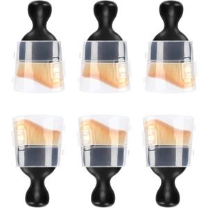 Car Interior Detailing Brush, 6PCS Car Interior Cleaning Soft Brush, Curved Design Car Cleaning Brush Dust Collectors, Car Interior Cleaning Tool Brush with Cover