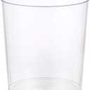 Bathroom Trash Can 6.5 x 5.7 x 6.1 Inch Small Trash Can Plastic Wastebasket Large Capacity Clear Round Garbage Can for Bathroom Bedroom Office Kitchen Dorm Room (S)