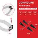 11.8 Inch Heavy Duty Gland Nut Wrench Set | Adjustable Spanner Wrench for 2-9" Hydraulic Cylinders | Includes 5/32", 1/4", 5/16", 3/8" Pins & Gloves