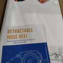 Giraffe Tools Retractable Garden Hose Reel 1/2 Inch x 130 ft, Super Heavy Duty, Any Length Lock, Slow Return System, Wall Mounted and 180 Deg Swivel Bracket