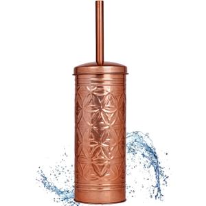 Autumn Alley Toilet Bowl Brush and Holder Copper Bathroom Accessories, Bathroom Toilet Brush for Modern Farmhouse Bathroom Decor, Standing Toilet Bowl Brush with Holder, Bathroom Decor Sets