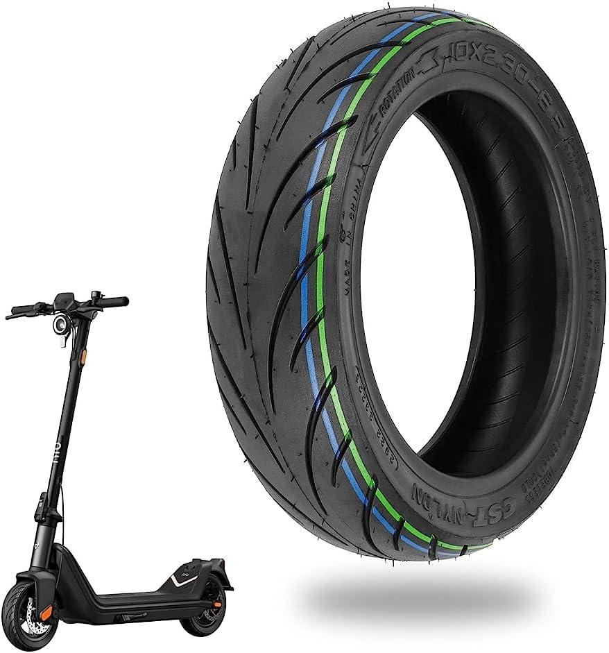 10x2.30-6.5 Tire 10 Inch Tubeless Tire for NIU KQi2 Pro Electric Scooter Accessories Front/Rear Spare Tire, Non-slip, Durable, Explosion Proof (1 Pc)