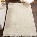 nuLOOM 5x8 Daniela Jute Tassel Hand Woven Area Rug, Off White, Solid Chunky Farmhouse Design, Natural Fiber, For Bedroom, Dining Room, Living Room, Hallway, Office, Entryway (5' x 7'6" (Rectangular))
