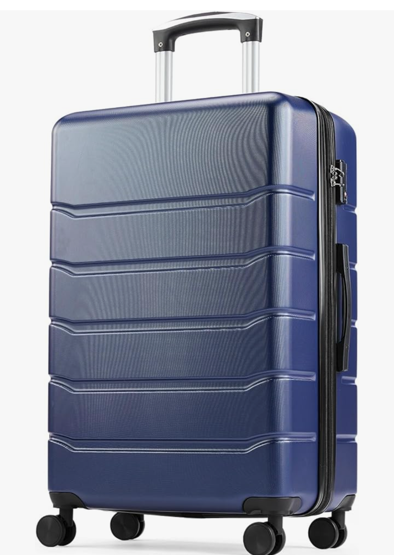 OLIXIS 28 Inch Luggage, Hardside Checked Suitcase with Spinner Wheels, Lightweight ABS Hard Shell Travel Luggage, TSA Approved Lock, Expandable Large Suitcase for Business & Travel–Blue