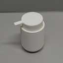 Matte Cream White Liquid Hand Soap Dispenser Plastic 11 oz - Modern Minimalist Style for Bathroom & Kitchen Countertop Refillable