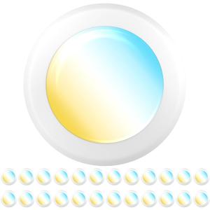Sunco 24 Pack LED Disc Lights Ceiling 6 Inch, Flush Mount Disk Light, Recessed Can Lighting, 1050 LM, 15W (75W Equivalent), Selectable CCT 3000K/4000K/5000K/6000K/6500K, Dimmable, Damp Rated ETL