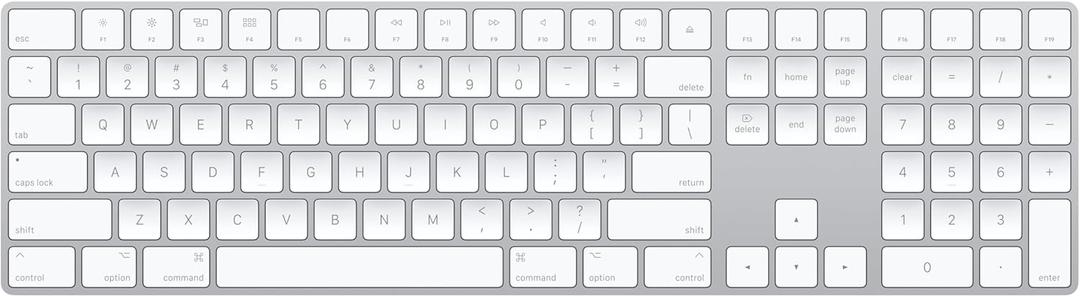 Apple Magic Keyboard with Numeric Keypad: Wireless, Bluetooth, Rechargeable. Works with Mac, iPad, or iPhone; US English - White