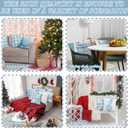 Huwena 12 pcs Christmas Pillow Covers 18x18 Inch Holiday Tree Snowflake Decor Christmas Couch Throw Pillow Cases for Sofa Living Room Home Farmhouse Decor (Blue)