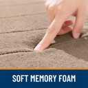 OLANLY Memory Foam Bath Mat 44x24, Super Soft Absorbent Bathroom Rugs, Quick Dry, Machine Washable Shower Floor Rugs, Bathmat Carpet, Bathroom Home Decor Accessories, Tan