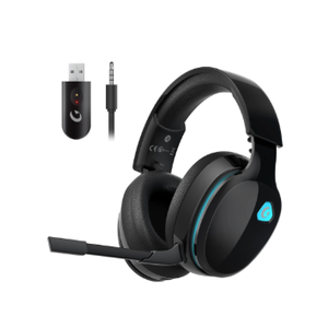 Gtheos 2.4GHz Wireless Gaming Headphones for PS5, PS4 Fortnite & Call of Duty/FPS Gamers, PC, Nintendo Switch, Bluetooth 5.3 Gaming Headset with Noise Canceling Mic, Stereo Sound, 40+Hr Battery - Black