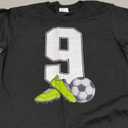 9th Birthday Boy Soccer Player Football 9 Years Old T-Shirt