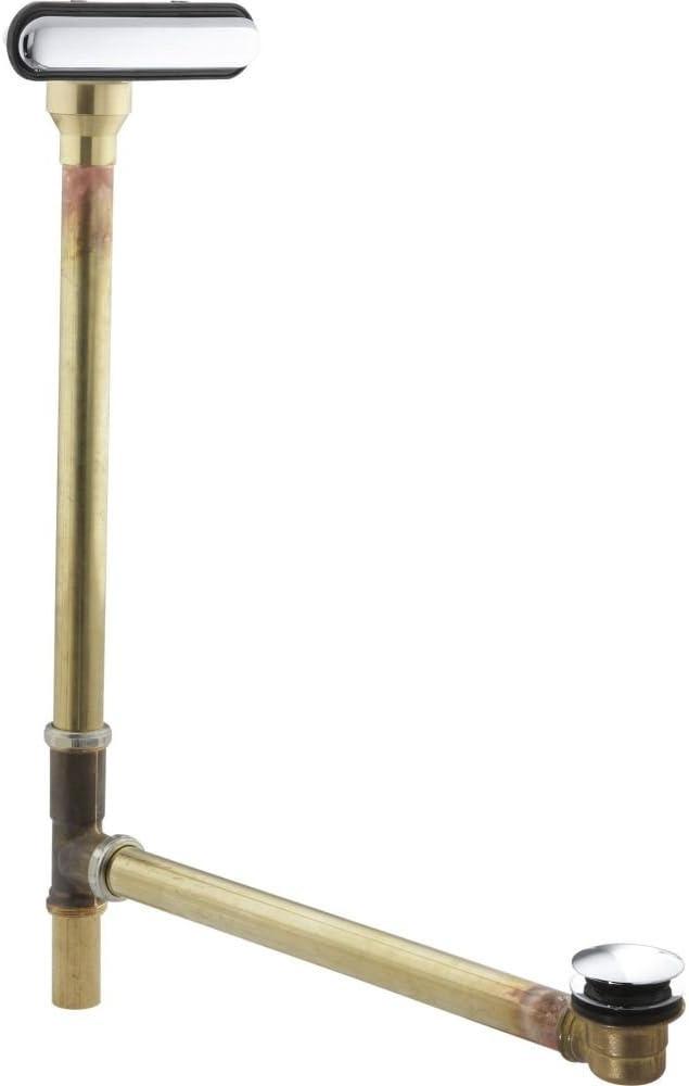 Kohler K-7271-CP Clearflo Slotted Overflow Brass Bath Drain, Polished Chrome Finish