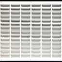 HVAC Premium 32'' x 32'' [Duct Opening] Flat Stamped Steel Return Air Grille - Sidewall and Ceiling - HVAC Vent Duct Cover - White [Outer Dimensions: 33.75''w X 33.75''h]