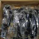 Ravinte Arch Cabinet Pulls Solid 10 Pack 3 Inch Matte Black Kitchen Cabinet Handles Flat Square Foot Curved Drawer Pulls Hardware for Kitchen Cabinet