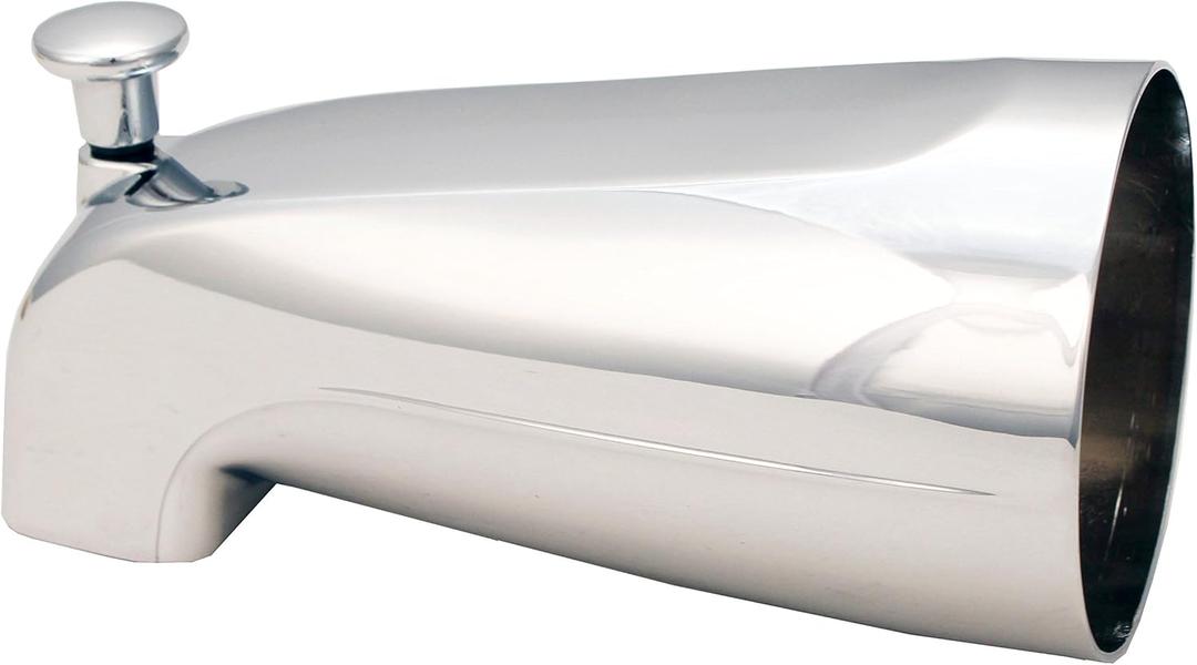 5-1/4-Inch Front Diverter Tub Spout with Front Connection, Chrome - By Plumb USA