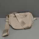 FEIBOON Spacious Nylon Crossbody Bag Bum Bag Handbags Wallets Purses Trendy Shoulder Bag for Women (Beige)
