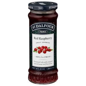 St. Dalfour Red Raspberry Fruit Spread - 10oz - 100% from Fruit, No Artificial Ingredients, Non-GMO, No Cane Sugars, All Natural, Made in France
