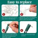 Honoson 240 Pcs LED 3mm 3V 0.06W String Lights Replacement Bulbs Energy Efficient Light Bulb Outdoor String Light Connectable LED Bulbs for Festival Patio Garden Wedding (Cold White)