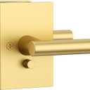 Amerdeco 10 Pack Brushed Gold Privacy Interior Door Handles
