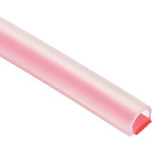 PATIKIL Silicone Weather Stripping Door Seal, 9.8 ft D Shape Weather Stripping Self Adhesive Door Seal Strip for Door Frame, Window Sealing, Large Gap, 5/16" Wx5/128 Tx15/64 H, Clear/Red