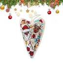 2pcs RIHUALS DIY Heart Shaped Hand Embroidered Christmas Ornament Kit, New Handmade Tree Decoration for Beginner, Embroidery Christmas Ornament Kits for Holiday Decorations Winter Decor(Style A)