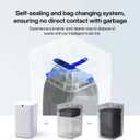 Airdeer Automatic Trash Can, 4 Gallon Self Sealing and Self-Changing Smart Trash Can, Motion Sensor, Touchless Garbage can with lid for Kitchen Bathroom Bedroom, 6 Refill Rings(A1, Black Line)