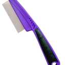 Yumflan Flea Comb with Rubber Handle, Flea and Tick Comb for Dogs & Cats, Fine Tooth Dog Comb for Grooming (Purple)
