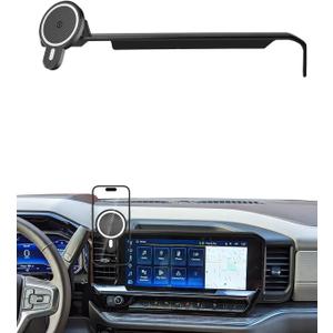 PZK Car Phone Mount for 2022-2025 2026 Chevrolet Silverado 1500/GMC Sierra 1500 LT/RST/ZR2/LTZ/LT Trail Boss Accessories 13.4-Inch Screen Chevy Car Phone Holder Magnetic 15W Fast Wireless Charger