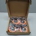 4 Inch Caster Wheels, Casters Set of 4, Heavy Duty Casters with Brake 2200 Lbs, Locking Industrial Swivel Top Plate Casters Wheels for Furniture and Workbench Cart(Two Hardware Kits Include)