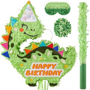 VinTS Large Dinosaur Piata,20 IN Kids Dino Piata Birthday decorations for Boys Birthday Party, Dinosaur Themed Party Game Activity Decor(20.5x16.1x3.1 in)