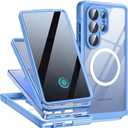 Magnetic for Samsung Galaxy S26 Ultra Case with Privacy Screen Protector, Compatible with Magsafe, Military Grade Protection, Anti-peep Privacy Screen Full Body Shockproof Phone Cover 6.9", Blue