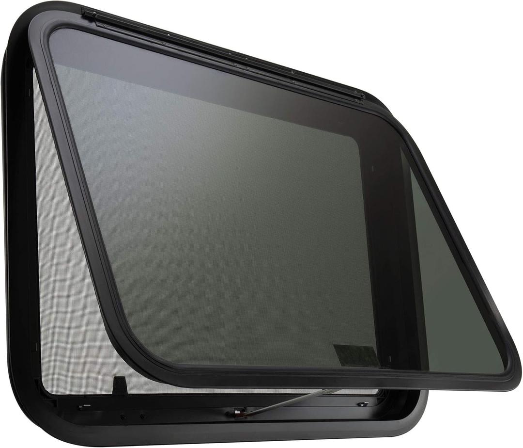 RecPro RV Exit Window 30" W x 22" H Optional Trim | RV Window Replacement (with Trim Ring) 