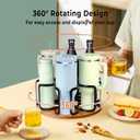 MAYtobe Water Bottle Organizer for Stanley 40/36/30/20 oz Tumbler, Stanley Cup Holder, Rotatable Cup 6-Cup Storage Rack for Stanley, Bottle Organizer, Ideal Presnent, Black