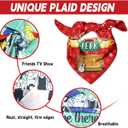 3 x Dog Christmas Bandanas, 2 Pcs Christmas Friends Show Dog Bandanas for Friends TV Show Fans Gifts, Pet Party Costume Accessories Decoration