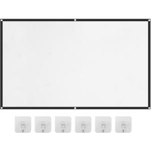 Projector Screen, 4K HD Home Movie Projection Screen, 72" Anti-Crease Theater Screens Indoor Outdoor(Size:72 INCH)