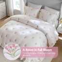 Intelligent Design Aglaia Full/Queen Pink Floral Ruffle Quilt, Modern Farmhouse Cottagecore Bedding, Ultra Soft All-Season Quilt Set with 2 Pillow Shams