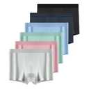 PIXUM Men's Breathable Mesh Underwear Support Pouch Men's Boxer Brief,Anti-Chafing,Moisture-Wicking Grey 2XL