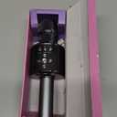 BONAOK Karaoke Microphone for Kids & Adults - Bluetooth Microphones Singing Mic with Disco Lights, Echo Effect, Built-in Speaker Portable Karaoke Player for Party Travel Gifts Q78 (Space Gray)