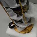 LUKA 6 Ounce Ceramic Stackable Black and White Checkered Espresso Cups with Saucers and Metal Stand Set of 4, Cappuccino Cups Set for Coffee Drinks, Latte, Cafe Mocha and Tea