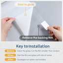 rabbitgoo Window Privacy Film, Non-Adhesive Frosted Glass Window Film for Bathroom, Static Cling Heat Blocking Stickers for Home Indoor Opaque Frosting Coverings House Tint, Matte White 23.6" x 78.7"