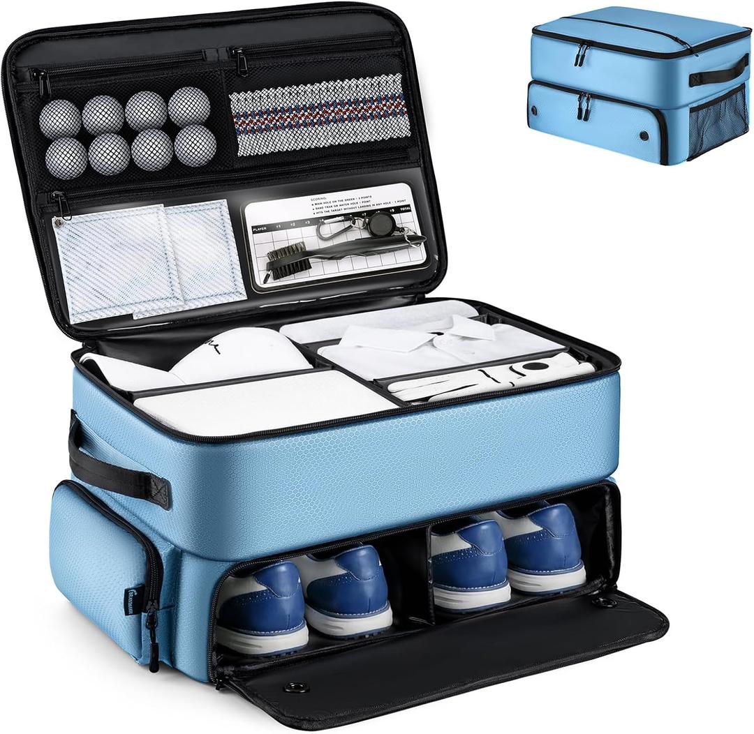 BRANTMAKER Golf Trunk Organizer, Golf Accessories for Men/Women to Storage Stuff and Gear, Cool Gifts for Golfers, Dad, Him/Her, Birthday or Father’s Day