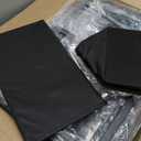 Rolling C-Shaped Side Table with Wheels and Oversized Wood Top, Mobile Overbed Stand with Drawer for Bed or Sofa, Metal Frame Couch Companion for Living Room, Bedroom, or Home Office (Large Desktop)