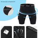 5 Pack Compression Shorts Men with Pocket Spandex Athletic Baselayer Shorts Quick Dry Compression Sports Underwear (Black, XXXL)