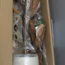 Rubber Tree 6 ft Artificial Tree in White Planter Pot, Faux Plants Indoor Faux Floor Plant Artificial Plants with 7 Pcs Magnolia Flowers for Home Decor, Artificial Fiddle Leaf Fig Tree for Office (Green)