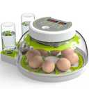 Egg Incubators for Hatching Chicks, Egg Incubator with Automatic Egg Turning and Humidity Control, Built-in Egg Candle, External Water-adding, Incubator for Chicken Eggs, Ducks, Goose, Quail (Small, Green)