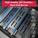 Utheer 62752 Grill Burner Tube 19.5 Inch for Weber Genesis 300 Series2011-2016, Genesis E310 E320 E330 S310 S320 S330 Gas Grills, Fits Up Front Control, 304 Stainless Steel