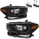 Headlights Assembly for 2016-2023 Toyota Tacoma (Fits Models w/o Factory LED DRL Only) Headlamp Replacement Driver & Passenger Side